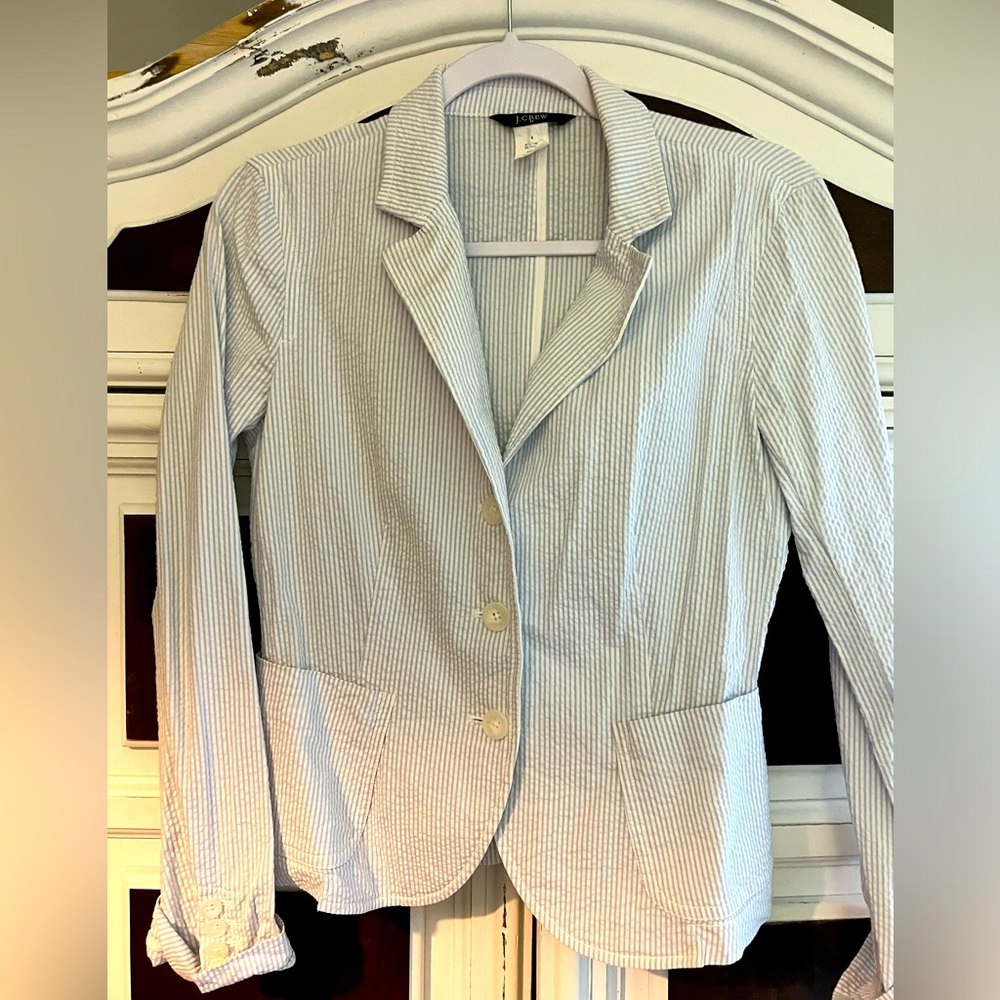 J Crew seersucker blazer